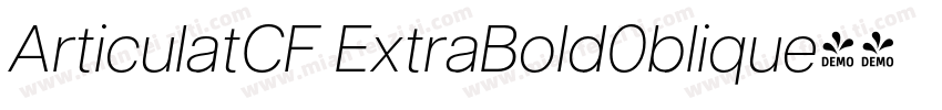 ArticulatCF ExtraBold0blique字体转换